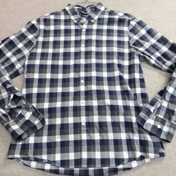 Proof Shirt XL Blue Plaid Button Down Huckberry - Picture 1 of 6